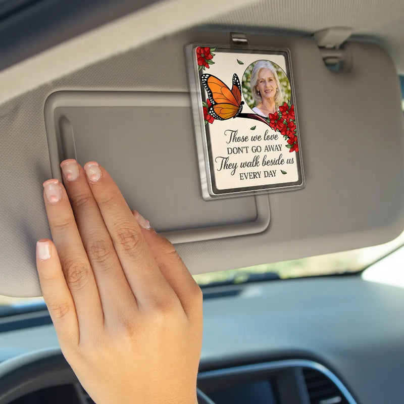 Sad,Memorial,Family,Gift For Grandparents,Parents,Gift For Sibling - Custom Photo Memorial I'm Always With You - Personalized Custom Shaped Acrylic Car Visor Clip