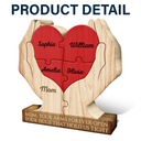 Gift For Mother,Love,Gift For Grandma- Your Arms Forever Open Your Hugs That Hold Us Tight - Personalized Custom Shaped Wooden Puzzle