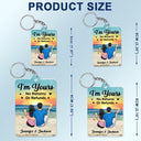 Gift For Couples,Gift For Husband,Gift For Wife,Gift For Boyfriend,Gift For Girlfriend,Happy,Non-Eng,QR Code,Vector,Romantic - Couple Favourite Song I'm Yours No Returns - Gift For Couples - Personalized Acrylic Keychain