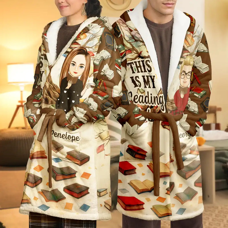 Gift For Women,Reading,Happy - Book Tree This Is My Reading Bath & Bed Item - Personalized Hooded Robe