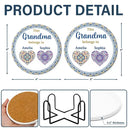 Gift For Grandma,Gift For Aunt,Gift For Mother,Happy,Gift For Wife,Gift For Women,Gift For Yourself - Vintage Pattern This Nana Belongs To - Personalized Ceramic Coaster