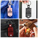 Custom Photo Drive Safe I Need You Here With Me - Loving, Anniversary Gift For Spouse, Husband, Wife - Personalized Leather Photo Keychain