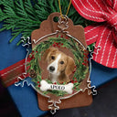 Family,Christmas,Pet Lovers,Memorial,Sad - Custom Photo You Always In My Heart - Personalized Snowflakes Shaped Glass Ornament