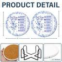 Gift For Women, Gift For Yourself, Gift For Daughter, Gift For Bestie, Happy - God Says I Am Toile De Jouy Flower - Personalized Ceramic Coaster