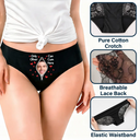 Wedding Anniversary,Gift For Wife,Humorous,Custom Photo,Gift For Couples,Upload Full Photo - Custom Photo Only You Can Insert Here Anniversary Funny - Personalized Panty