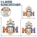 Baseball,Sport Mom,Gift For Mother,Mom - Children,Happy - Baseball Mom Behind A Baseball Player - Personalized Window Hanging Suncatcher Ornament