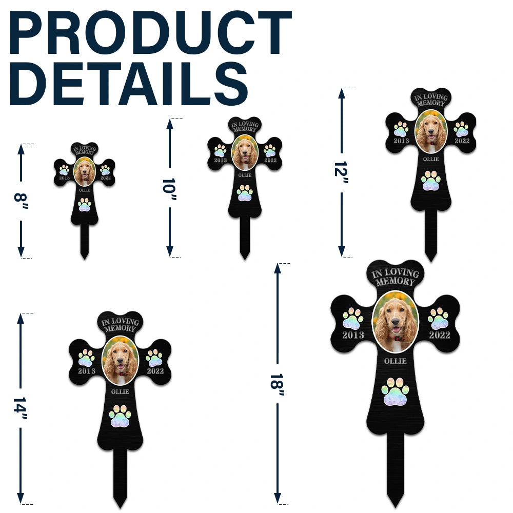 Memorial,Sad,Pet Lovers - Custom Photo In Loving Memory Pet - Personalized Metal Garden Stake