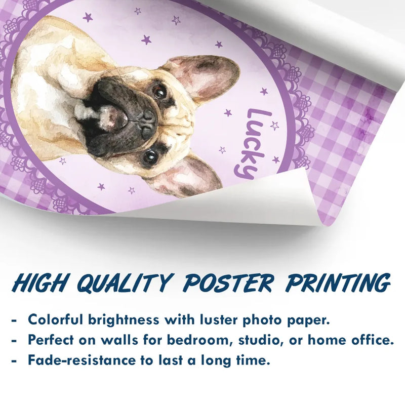 Custom Photo, Pet Lovers, Pet Mom, Happy - Custom Photo Realistic Watercolor Art Pet Portrait Cute Gift - Personalized Poster