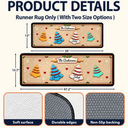 Sentimental,Christmas,Family,Icon - Custom Family Christmas Cookie - Personalized Runner Rug