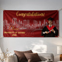 Graduation,Gift For Yourself,Gift For Daughter,Gift For Son,Gift For Bestie,Non-Eng,Photo,Proud - Custom Photo Congrats Grad A Sweet Ending To The New Beginning - Personalized Horizontal Banner