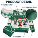 Gift For Grandma,Gift For Mother,Gift For Wife,Happy,Christma - Grandma Nana Mimi Grandkid 3D Effect - Personalized Unisex Ugly Sweater