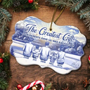 Medallion Ceramic Ornament - The Greatest Gift Our Parents Gave Us Was Each Other Toile Art Family - Personalized Medallion Ceramic Ornament