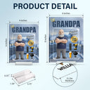 Gift For Husband,Gift For Yourself,Gift For Men,Gift For Father,Gift For Grandpa,Non-Eng,Photo - Toybox Figure,Playful - Custom Photo Toybox Figure Dad Grandpa Limited Edition - Personalized Vertical Rectangle Acrylic Plaque