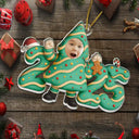 New baby,New Mom,New Dad,Funny,Parents,Gift For Kids,Gift For Grandkids - Custom Photo Christmas Tree Cake Funny Baby - Personalized Custom Shaped Acrylic Ornament
