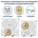 Gift For Couples,Gift For Husband,Gift For Wife,Gift For Boyfriend,Gift For Girlfriend,Old Couples,Love - I Wish I Could Turn Back The Clock - Personalized Acrylic Desk Clock