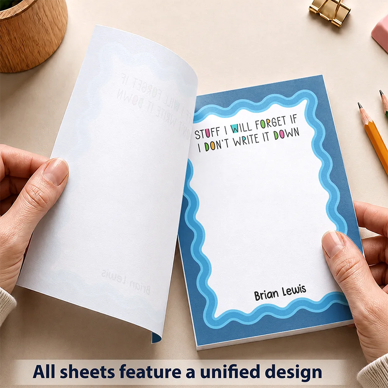 Humorous,Gift For Yourself,Gift For Women,Custom Text - Funny To-do List - Personalized Notepad