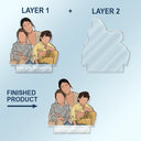 Gift For Husband,Gift For Wife,Parents,Gift For Father,Gift For Mother,Gift For Grandpa,Gift For Grandma,Non-Eng,Photo - Faceless Portrait ,Cozy - Custom Photo Faceless Portrait Best Dad Mom Ever Drive Safe I Love You - Personalized Custom Shaped Acrylic Car Visor Clip