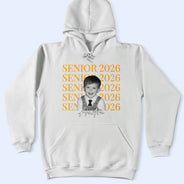 Graduation, Gift For Mother, Happy, Funny - Custom Photo Childhood Senior Mom - Personalized T Shirt