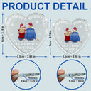 New Dad, New Mom, New baby - First Christmas As A Family Of Three New Parents - Personalized Heart Shaped Glass Ornament
