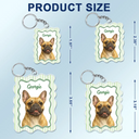 Pet Couple, Art Design, Playful, Pet Lovers, Gift For Couples, Photo - Watercolor - Remove BG - Custom Photo Realistic Watercolor Art Dog Cat Pet Baby Portrait Vintage - Personalized Acrylic Keychain