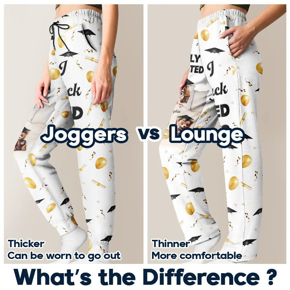 Graduation,Gift For Yourself,Gift For Women,Gift For Men,Happy - Graduated Can I Go Back To Bed Now - Personalised Pyjama Bottoms