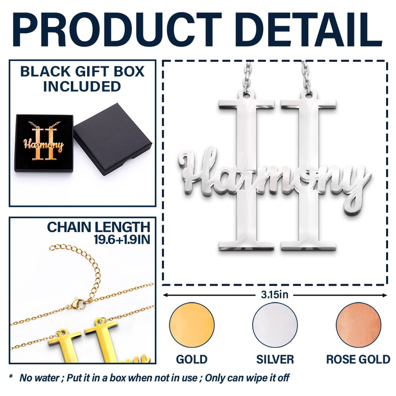 Gift For Yourself - Initials Sign Name - Personalized Letter Necklace