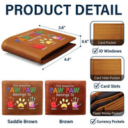 This Awesome Daddy Belongs To - Personalized Leather Wallet