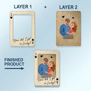 Gift For Couples,Gift For Wife,Gift For Girlfriend,Love,Gift For Women,Gift For Husband,Gift For Boyfriend - Drive Safe Handsome Vintage Playing Card - Personalized Custom Shaped Acrylic Car Visor Clip