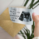 Custom Photo,New Dad,New baby,Gift For Father,Non-Eng,Photo,Adorable - Custom Photo To Dad Now You Can Carry Me Too - Personalised Aluminum Wallet Card