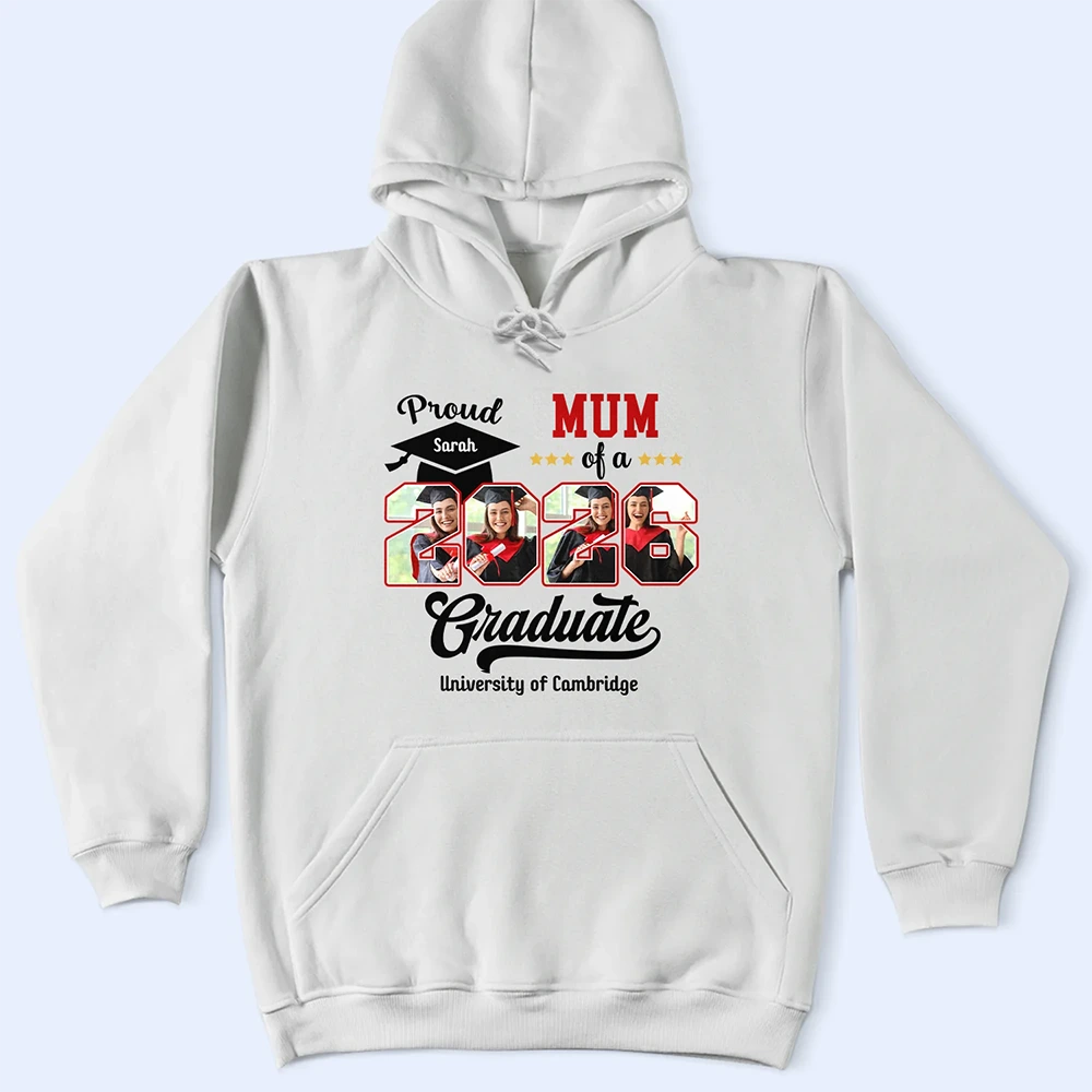 Gift For Yourself,Gift For Women,Gift For Men,Parents,Gift For Mother,Gift For Father,Graduation,Happy - Custom Photo Proud Family Of A Graduate - Personalised T Shirt