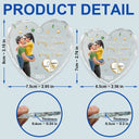 Gift For Couples,Gift For Husband,Gift For Wife,Gift For Boyfriend,Gift For Girlfriend,Christmas,Funny - You Have My Heart Couple - Personalized Heart Shaped Glass Ornament