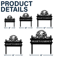 Gardening, Happy - Welcome Flower Vegetable Garden - Personalized Metal Garden Stake
