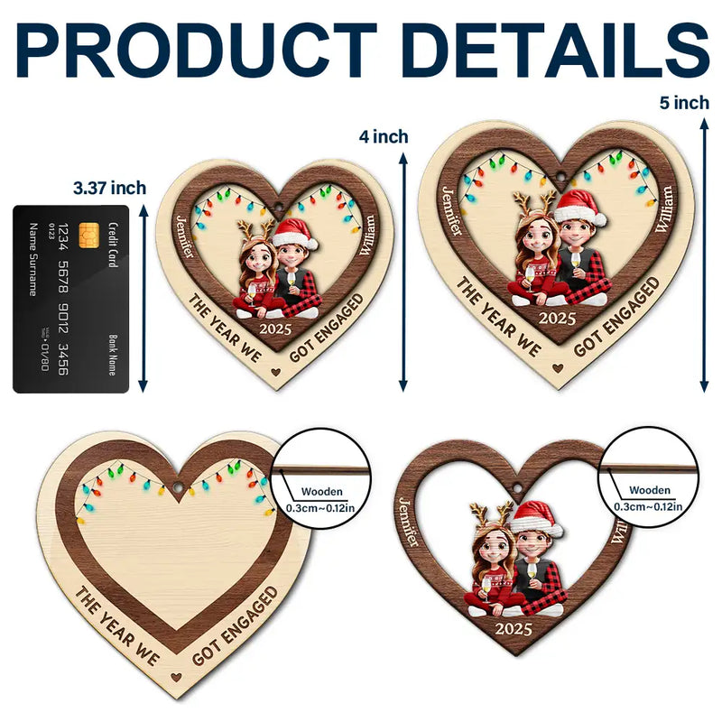 Gift For Couples,Gift For Husband,Gift For Wife,Gift For Boyfriend,Gift For Girlfriend,Christmas,Love - Finally Found My Missing Piece - Personalized 2-Layered Wooden Ornament