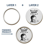 Gift For Wife,Gift For Girlfriend,Gift For Yourself,Gift For Women,Gift For Mother,Gift For Daughter,Gift For Sisters,Gift For Bestie,Gifts For Colleagues,Teacher,Back To School,Top Market,Icon,Cozy - Custom Photo Pencil Sketch Drive Safe Daddy I Love You - Personalized Custom Shaped Car Visor Clip