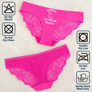 Wedding Anniversary,Gift For Wife,Humorous,Gift For Couples,Custom Text - God Bless This Meal Funny Underwear For Wife - Personalized Panty