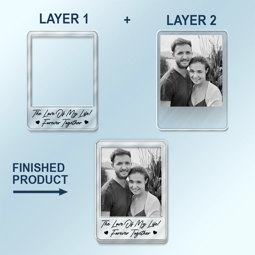 Gift For Couples,Gift For Husband,Gift For Wife,Gift For Girlfriend,Gift For Boyfriend,Love - Custom Photo Drive Safe I Love You Forever Together Couple - Personalized Custom Shaped Acrylic Car Visor Clip