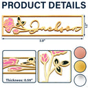 Reading, Gift For Yourself, Gift For Women, Happy - Birth Month Flower Bookish Keepsake - Personalized Metal Bookmark