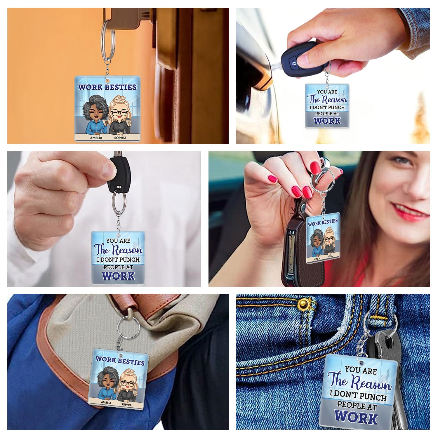 Personalized Mini Photo Keychain, Small Custom Leather Memory Photo,  Picture Keychains Personalized Album, Mini Cute Key
