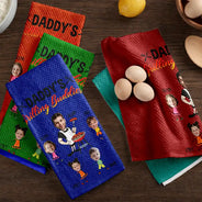 Custom Photo,Grilling,Gift For Father,Dad - Children,Funny - Custom Photo Daddy's Grilling Buddies - Personalized Kitchen Towel