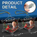 Family,Christmas,Memorial,Sad - Custom Photo I'm Always With You Memorial - Personalized Snowflakes Shaped Glass Ornament