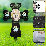 Memorial,Sad,Pet Lovers - Custom Photo In Loving Memory Pet - Personalized Metal Garden Stake
