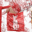 Cat Mom,Cat Lovers,Happy - Cat Mom Toile De Jouy Cats - Personalized Hooded Robe