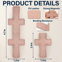 Reading, Christian, Gift For Yourself - Where Flowers Meet Faith Birth Month Flower With Name - Personalized Cross Leather Magnetic Bookmark