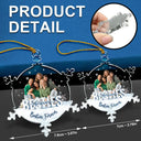 Gift For Sisters,Family,Christmas,Happy,Gift For Bestie - Custom Photo Family Besties Sisters Forever - Personalized Snowflakes Shaped Glass Ornament