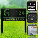 Family, Happy - Welcome House Address Number Sign - Personalized Metal Garden Stake