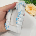 New baby, Custom Photo, Christmas, Happy - Custom Photo New Baby First Christmas As A Family Of Four - Personalized Embossed Ceramic Ornament