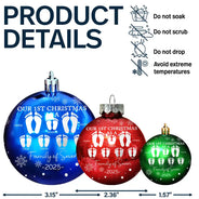 Family, Happy, Christmas - First Christmas As A Family - Personalized Ball Ornament