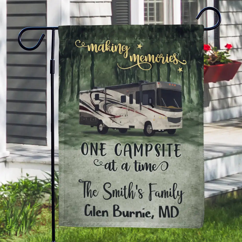 Personalized Camping Making Memories Custom RV Customized Flag