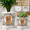Art Design,Healing,Pet Memorial,Pet Lovers,Memorial,Photo - Vivid Watercolor Art - Custom Photo Vivid Watercolor Art Forever Loved Dog Cat Pet Portrait Toile Remembrance - Personalized Plant Pot