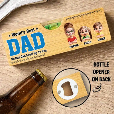 Bottle Opener Wood Level